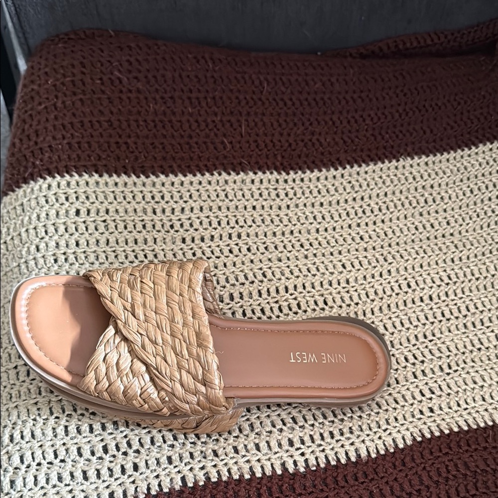 Nine West Tan Braided Sandals for Casual Comfort